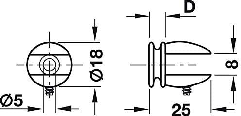 Technical drawing of Gedotec shelf bracket with dimensions