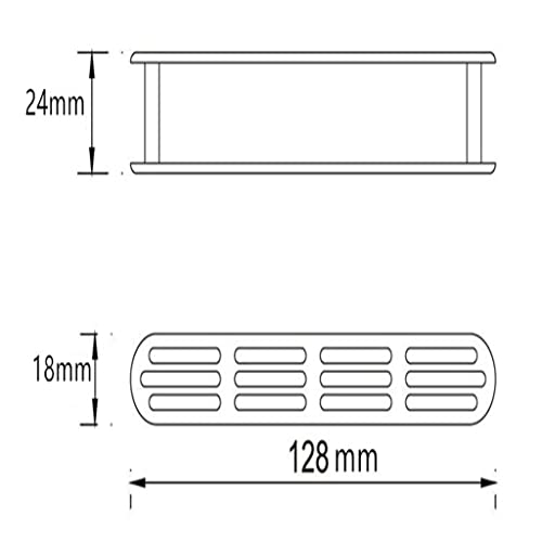 Rejilla de ventilación ovalada para armario, zapatero, ventilación con ajuste de altura y diseño de plástico miniatura 4
