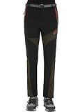 HAINES Pantaloni Trekking Donna Impermeabili Pantalone Softshell Pantaloni Montagna Abbigliamento Escursionismo Invernali，Stile 4:Nero, Gr. EU-2XL