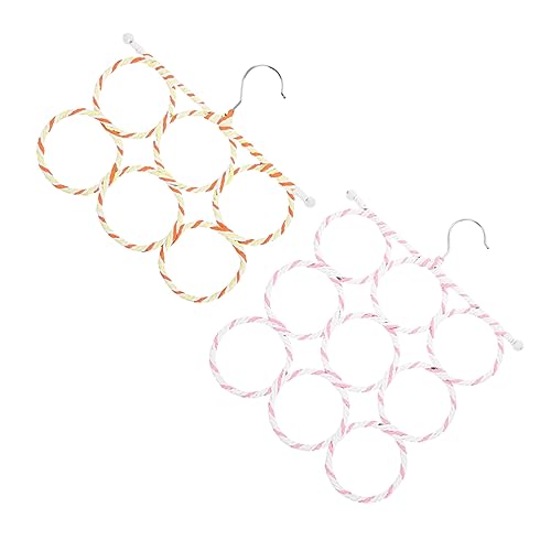 KOMBIUDA 2pcs Folding Scarf Hangers Compact Multi-Function Organizer for Scarves Shawls and Ties Space-Saving Design Lightweight Material for Home Storage