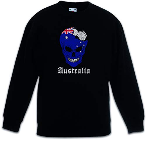 Sweat-shirt Australie football skull pour enfants et ados de style urbain noir