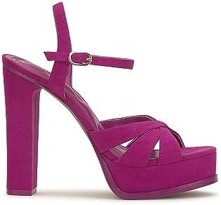 Jessica Simpson Women's Giddings Block Heel Platform Sandal Heeled, Berry Blast, 9.5 | Image 7