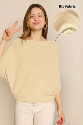 Image of Nachu Women Fashion Ribbed Batwing Sleeves Bagy Balloon Style Fit Top |Casual Regular Size fit | Winter and Party fit