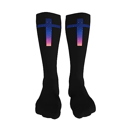 Jesus Cross Knee High Socks For Women Long Tube Socks Athletic Compression Socks Unisex High Socks Girls3