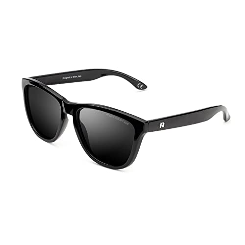 Lunettes de soleil CLANDESTINE Model Black noires unisexes verres fumés contre éblouissement solaire