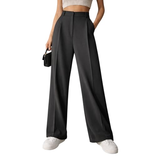 Image of Twill Regular Fit High-Waist Korean Trousers for Women & Girls | Casual Pants Outings
