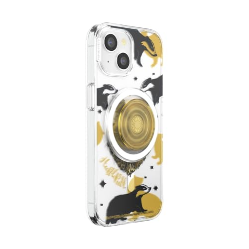 Image of PopSockets iPhone 15 Phone Case with MagSafe, Wireless Charging Compatible, Harry Potter - Hufflepuff