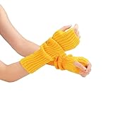 Fashion Arm Warmers Winter Long Fingerless Gloves, Knit Mitten Gloves Arm Sleeves Women With Thumb Hole. Perfect For Jogging, Outdoor, Street, Hiking, Walking And More Indoor Or Outdoor Activities.