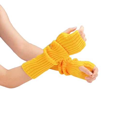 Fashion Arm Warmers Winter Long Fingerless Gloves,...