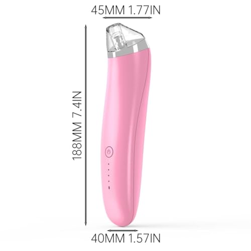 Luxury Confidence Keratin Remover Blackhead Remover Pore Vacuum Electric Face Vacuum Pore Cleaner White Heads Removal with 3 Modes and 4 Suction Heads Nose Hair Removal (Pink+White, One Size) - Image 4