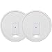 iLIDS Mason Jar Drink Lid, Wide Mouth, White, 2-Pack
