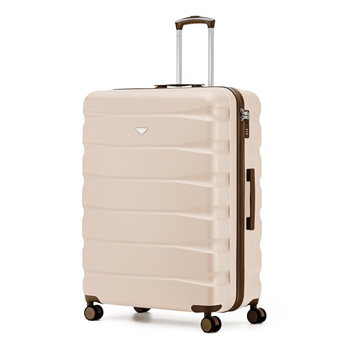 Flight Knight Lightweight 4 Wheel ABS Hard Case Extra Large Suitcase Approved for Over 100 Airlines Including easyJet, British Airways, Ryanair, Jet2, Emirates & Many More - Check-in Extra Large 29"