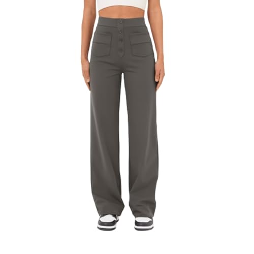 Women's Casual High Waist Stretch Pants, Loose High Waisted Wide Leg Pants Stretch Casual Pants.