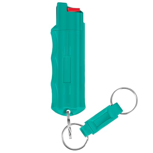 Pepper Spray, Maximum Police Strength, 0.54 fl oz, Quick Release Keychain, Finger Grip, 25 Bursts...
