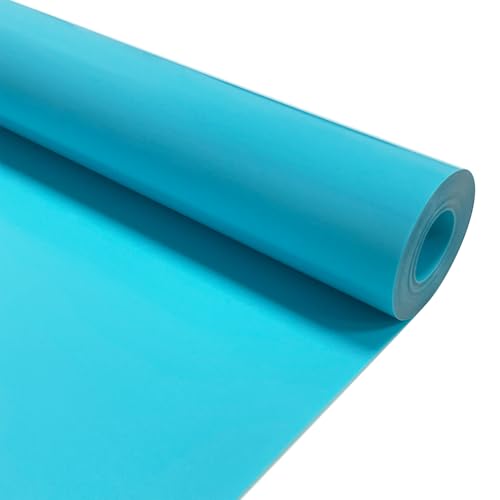 Image of Light Blue Heat Transfer Vinyl HTV Roll 12 inch x 15ft. | Easy to Cut, Weed & Transfer, Iron On Vinyl for Cricut, Silhouette Cameo & Other Craft Cutter Cutting Machine
