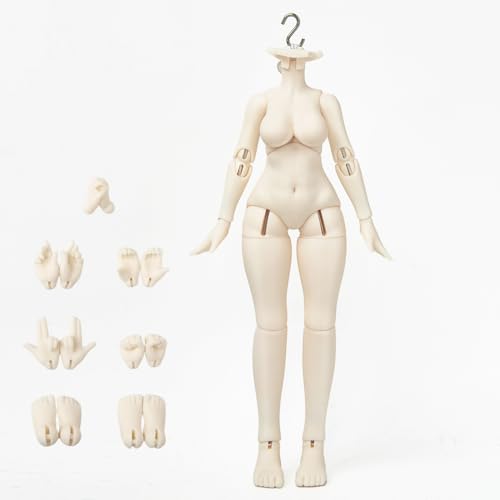 XiDonDon 1/12 BJD�h�[���{�f�B �A�N�V�����t�B�M���A�p PVC�������{�f�B GSC�h�[���A�N�Z�T���[�ߋ� (Ultra Super White-M)