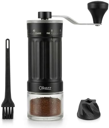 External Adjustable Manual Coffee Grinder, with High Precision Ce...