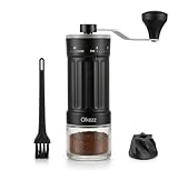 Olkezz® External Adjustable Manual Coffee Grinder, with High Precision Ceramic Contemporary Conical Burr, 40-Grade Adjustable Settings, for Aeropress, Espresso, Pour Over, French Press, Moka pots.