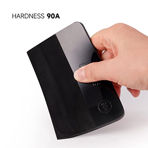 Image of FOSHIO PPF Squeegee - Anti-Scratch TPU Rubber Squeegee for Paint Protection Film and Car Window Tinting (Black, Large)