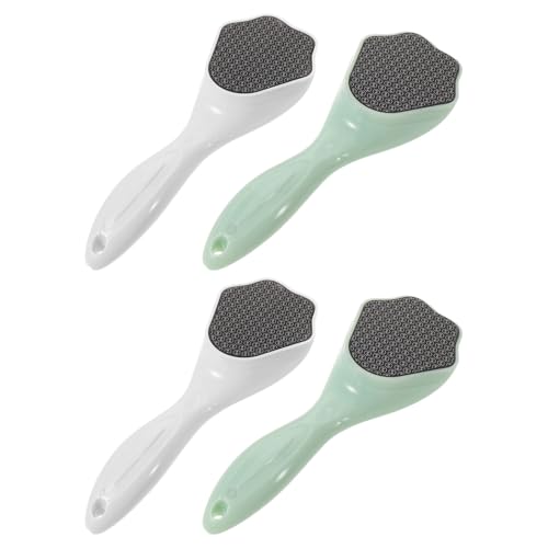 Lime à pieds en verre nano Abaodam : lot de 4 râpes râpeuses blanches et vertes
