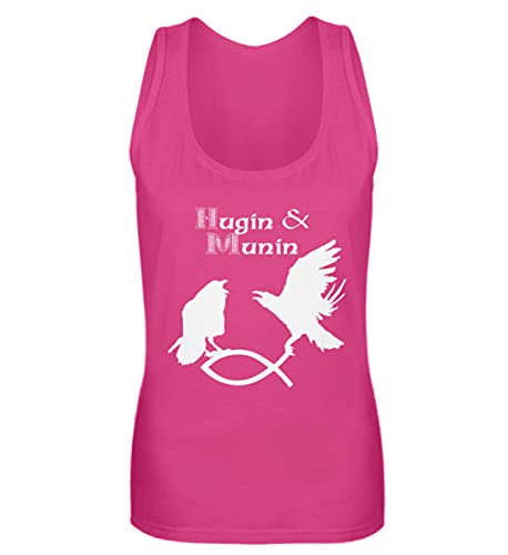 Débardeur rose femme XXL Hugin & Munin haut été sans manches coton stretch