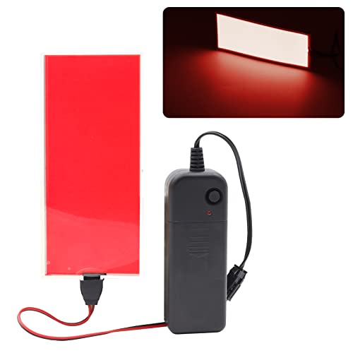 Película de luz fría EL roja 12x5 cm panel electroluminiscente para retroiluminación y maquetas