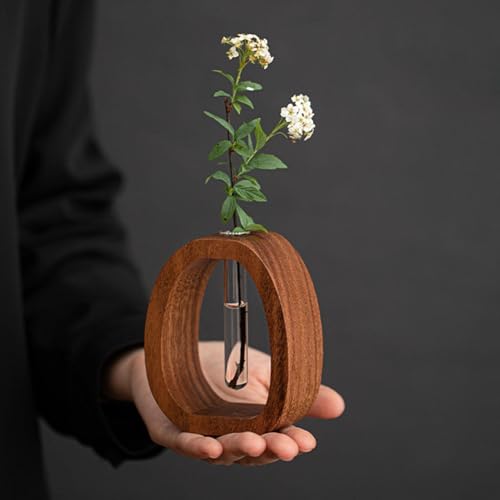 Estación de propagación de plantas en madera y maceta de probeta para mesa 3