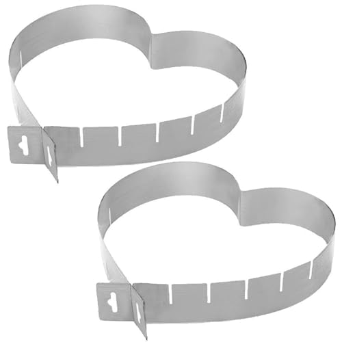 ATBUSS 2 Piezas De Molde para Pasteles En Forma De Corazón, Molde para Postres, Círculo De Mousse Minimalista Moderno, Molde para Hornear Galletas, Suministros De Cocina.