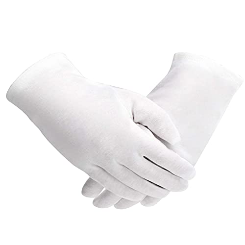 Enpoint 10 Pairs Archival Photo Gloves, White Work Gloves For Handling Art Working Photography Womens Cloth Gloves Liners Bulk For Handling Jewelry, Film, Photo, Coin Metal Inspection Men & Women #TOP6