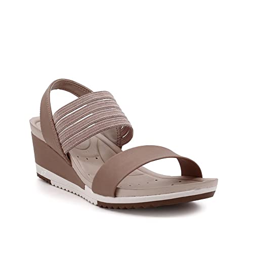 Sandália Modare Anabela Ultra Confort (38, Marrom/Bege)