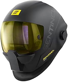 ESAB® Sentinel™ A60 Welding Helmet, Black Low-Profile Design, High Impact Resistance Nylon, Large Viewing Area 4.65 in x 2.80 in