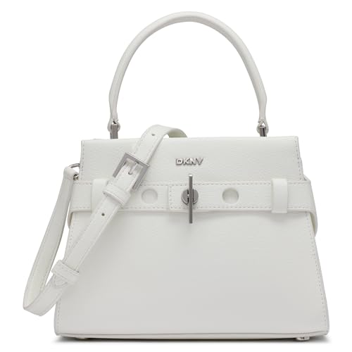 DKNY Bleeker Small Satchel, Optic White