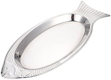 Hemoton Fish Grill Fish Plate Stainless Steel Platter Serving Platter Serving Food Platter Serving Platters Shrimp Cocktail Serving Dish Storage Platter for Restaurants Home Fish Grill Basket