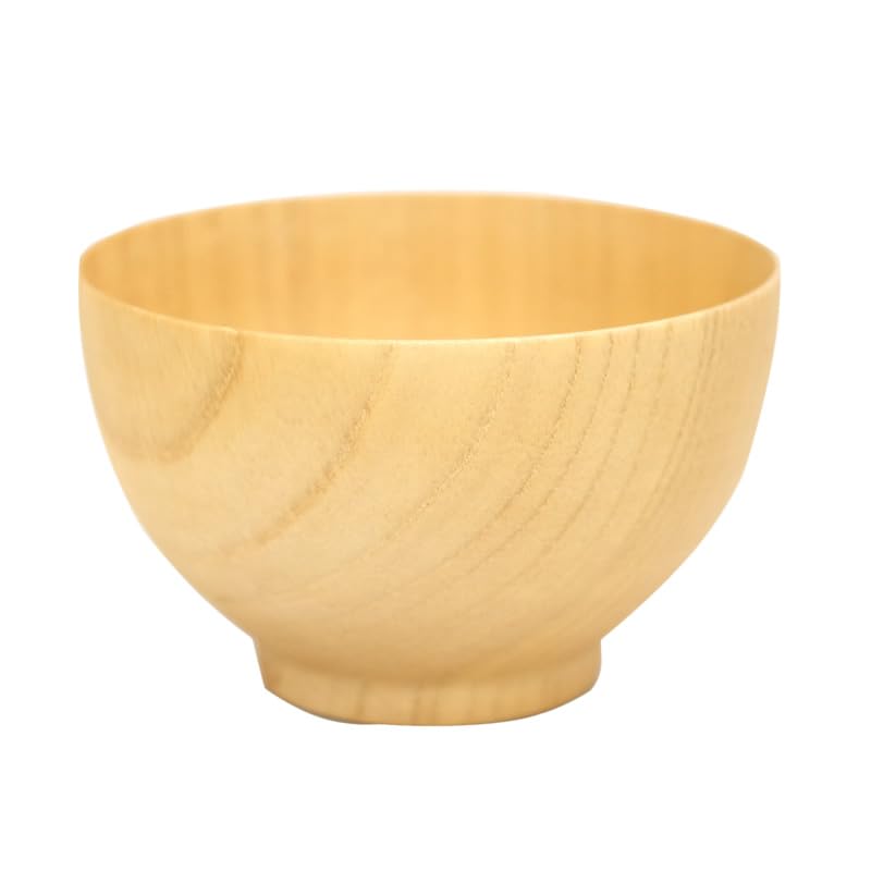 Amazon.co.jp: WK37 お椀 食洗器対応 木製 白木 (モダン大和汁椀 白木