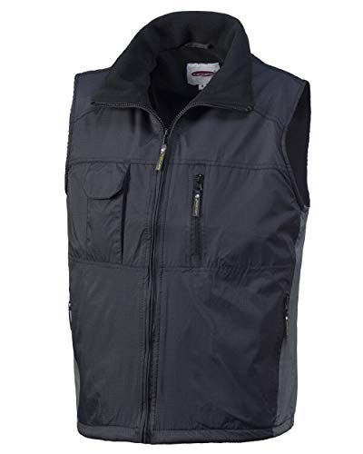LANCELOT Chaleco para hombre de trabajo técnico Rip Stop invernal negro y gris HH686 Negro M
