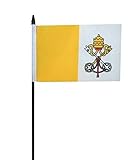Bandera de la Ciudad del Vaticano, de 15 x 10 cm