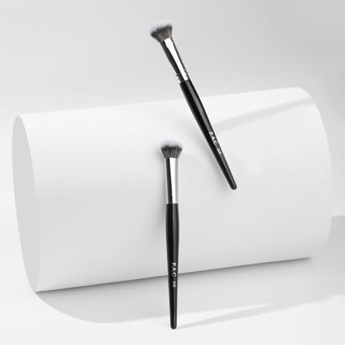Image of PAC Concealer Brush 219 for Women with soft bristles | Multipurpose Brush Can be used to highlight & brighten your face & for precise contouring | Works with Cream, Liquid and Powder Formulations