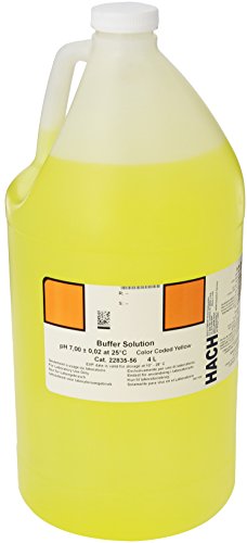 Hach 2283556 Buffer Solution, pH 7.00 (NIST), color-coded yellow, 4L