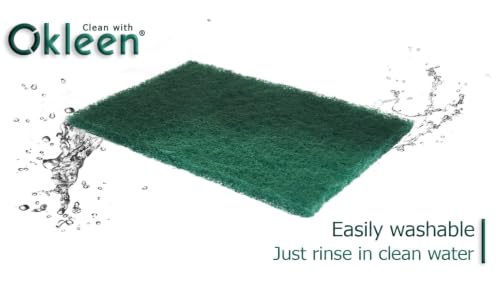 Image of Scour Pads. Made in Europe. 12 Pack, Green, 4 x 6 Inch Odorless General Purposes Scouring Scrubbers for Cleaning Dishes, Cutlery & Kitchen Stuff, Garage & Garden Tools, Grills & Outdoor Things