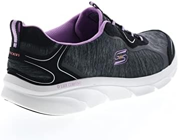 Skechers Women's D'LUX Comfort-Sunny Oasis Sneaker, Black/Purple=BKPR, 7.5 | Image 7