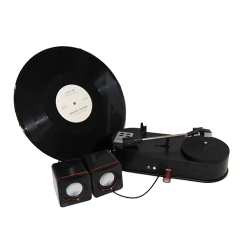 Reproductor de Discos de Tocadiscos de Vinilo, Compatible con La Conversión de Discos de Vinilo a MP3, Plug and Play, Reproductor de Vinilo Portátil Profesional USB 2.0 para Amantes de La Música