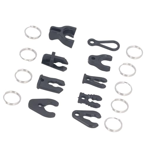 Alomejor 9 Stück Universal-Boot-Kill-Stopp-Schalterschlüssel, Kunststoff-Außenbord-Sicherheitsschlüssel für Jet-Ski-Notstopp mit Schlüsselringen