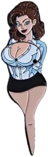 Golf Divot Tool Brunette Babe with Magnetic Ball Marker, Single Prong