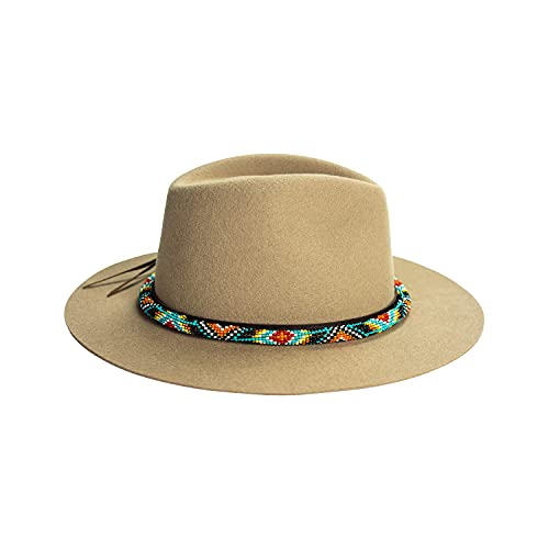 Sambboho - All Natural Soft Leather Hatbands w/Durable Hand Stitched Bead Embroidery