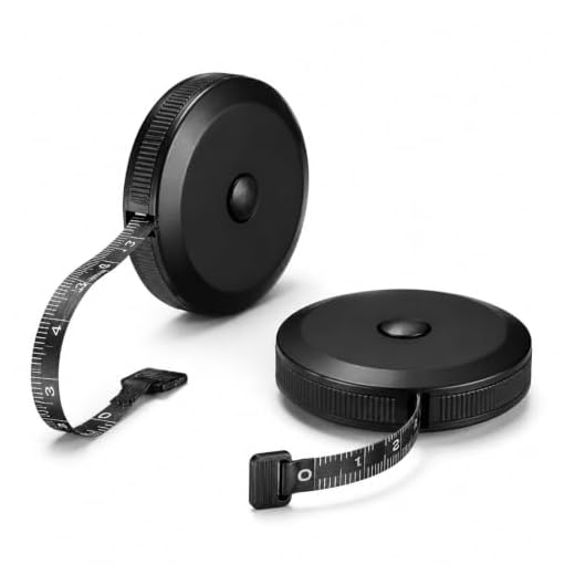 Retractable Soft Tape Measure 2 Pack, Dual Scale for Body Sewing