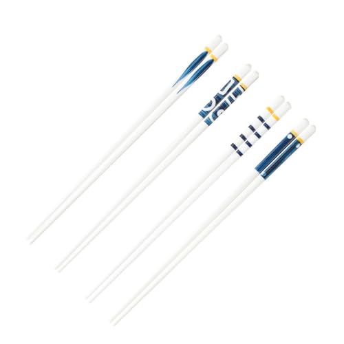 GAROZATION Palillos Chinos Prácticos de Cerámica, 4 Pares Delicados para Menaje de Cocina y Cenas Familiares