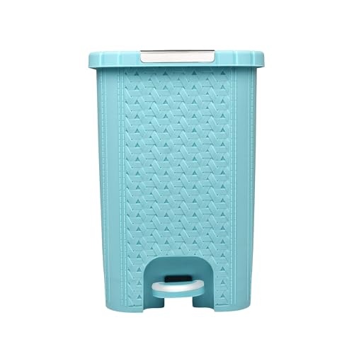 Image of FLAIR Ultra Home Pedal Trash Bin - 15L Large Dustbin with Inner & Lid | Unbreakable Plastic, Odor Control, Lightweight | Non Garbage Smell | Perfect for Bathroom, Kitchen & Office (Sky Blue)