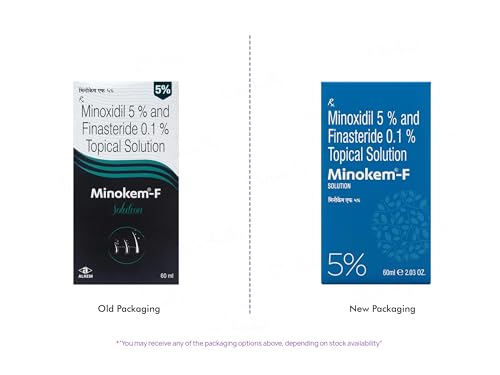 Image of Minokem-F 5% /0.1% - Bottle of 60ml Solution with Minoxidil and Finasteride