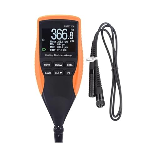 Medidor Digital de Espesor de Recubrimiento con Pantalla LCD Retroiluminada, Rango 0-1250 μm, Sonda Separada, Modelo CM8811FN, para Pintura Automotriz miniatura 1