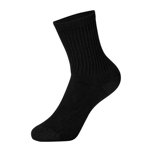 Image of Hanes Boys Socks, Crew, Ankle, & No Show, Stretch-Cotton Socks, Moisture-wicking, Cushioned, 12 & 14 Packs, Black White